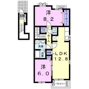 2LDK 間取り図