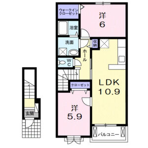 2LDK 間取り図