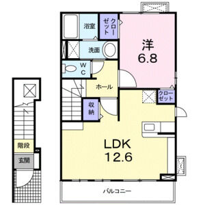 1LDK 間取り図