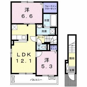 2LDK 間取り図