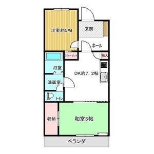 2DK 間取り図