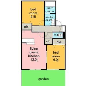 2LDK 間取り図