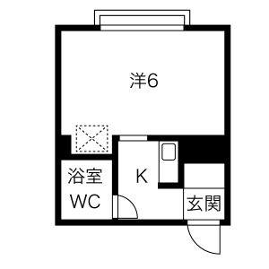 1K 間取り図