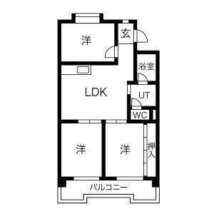 2LDK 間取り図