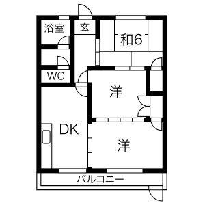 3DK 間取り図