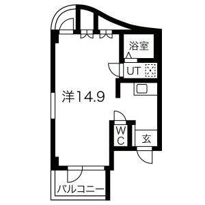 ワンルーム 間取り図