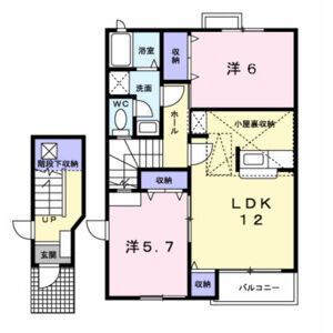 2LDK 間取り図
