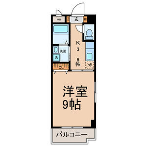 1K 間取り図