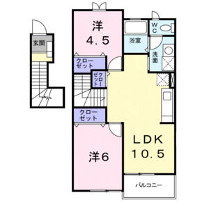 2LDK 間取り図