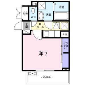 1K 間取り図