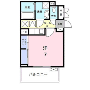 1K 間取り図