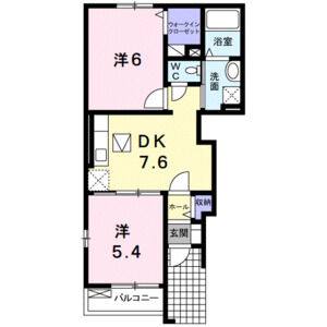2DK 間取り図