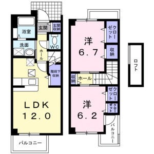 2LDK 間取り図