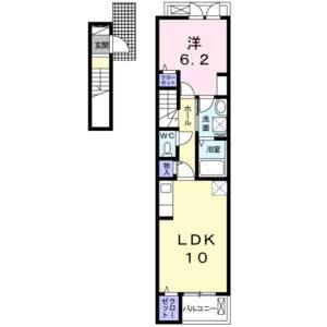 1LDK 間取り図