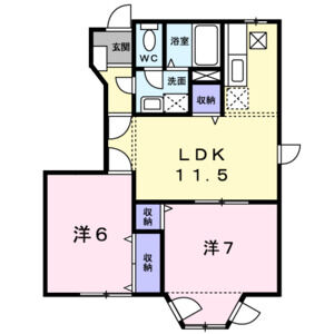 2LDK 間取り図