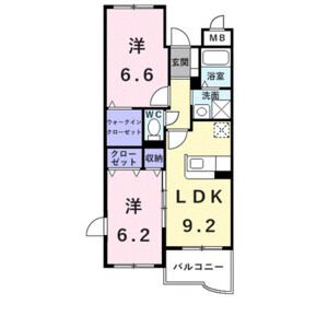 2LDK 間取り図