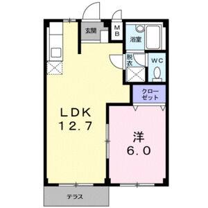 1LDK 間取り図