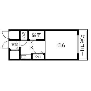1K 間取り図