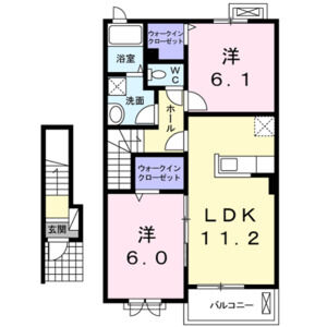 2LDK 間取り図