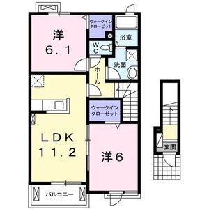 2LDK 間取り図