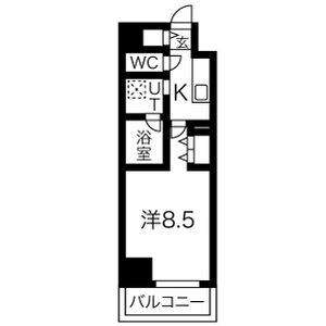 1K 間取り図