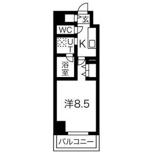 1K 間取り図