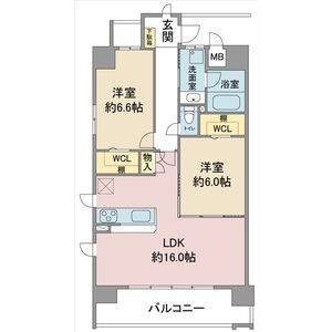 2LDK 間取り図
