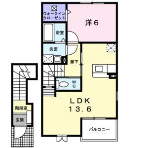 1LDK 間取り図