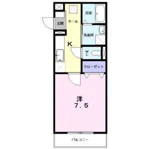 1K 間取り図