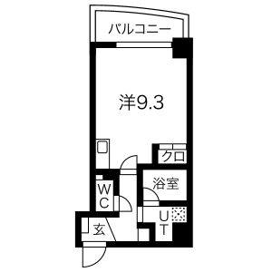 ワンルーム 間取り図
