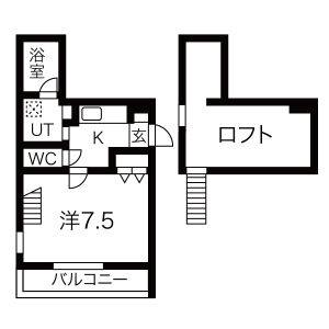 1K 間取り図