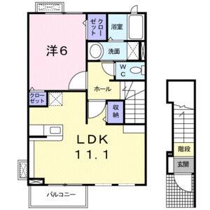 1LDK 間取り図