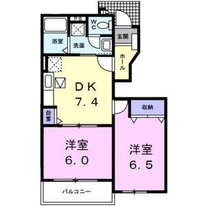 2DK 間取り図
