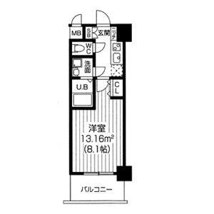 1K 間取り図