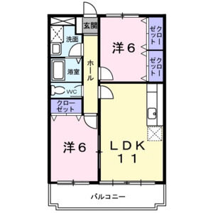 2LDK 間取り図