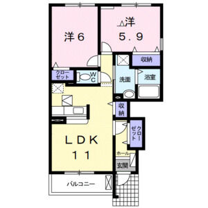 2LDK 間取り図