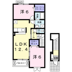 2LDK 間取り図