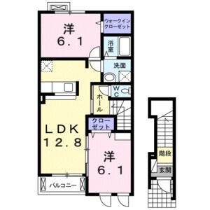 2LDK 間取り図