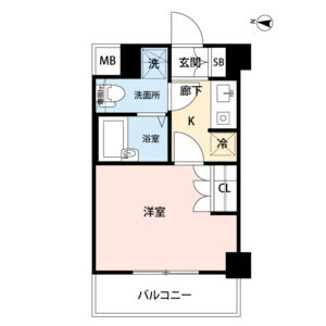 1K 間取り図