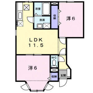 2LDK 間取り図