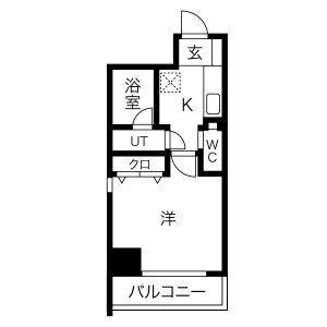 1K 間取り図