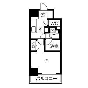 1K 間取り図