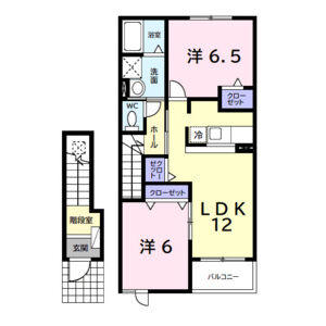 2LDK 間取り図