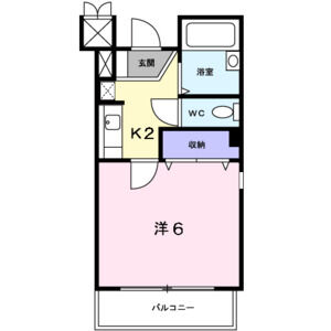 1K 間取り図
