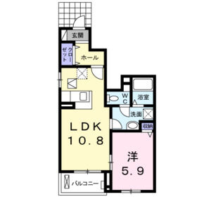 1LDK 間取り図