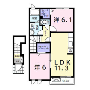2LDK 間取り図