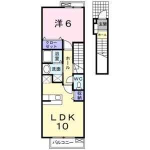1LDK 間取り図