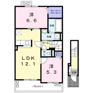 2LDK 間取り図