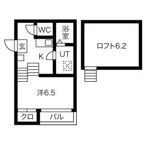 1K 間取り図