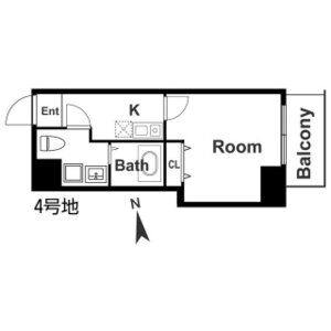 1K 間取り図